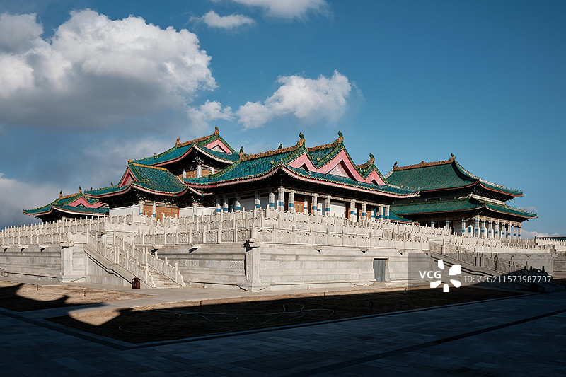 仿元大都都城，蒙古源流，鄂尔多斯文化产业园图片素材