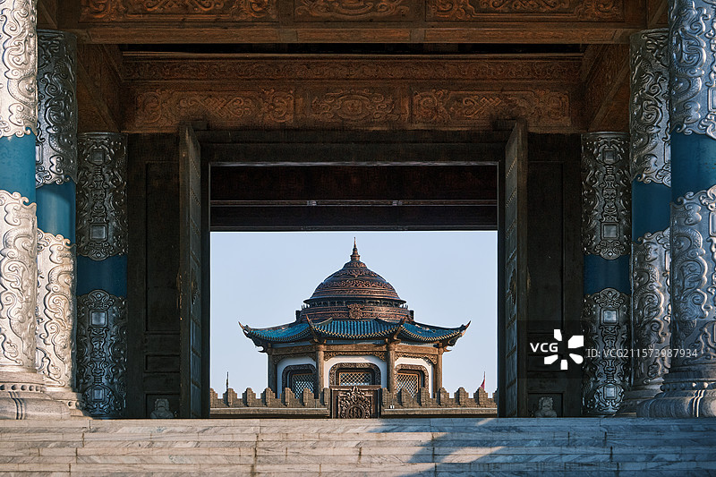 仿元大都都城，蒙古源流，鄂尔多斯文化产业园图片素材