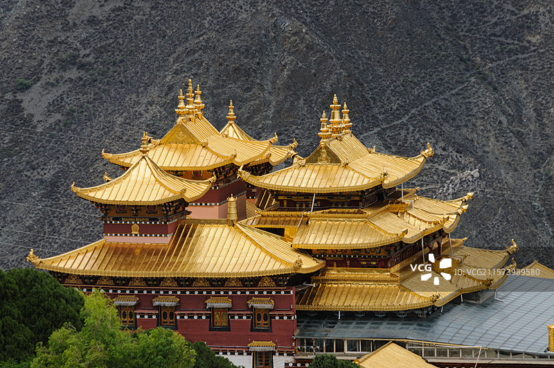 噶丹东竹林寺局部图片素材