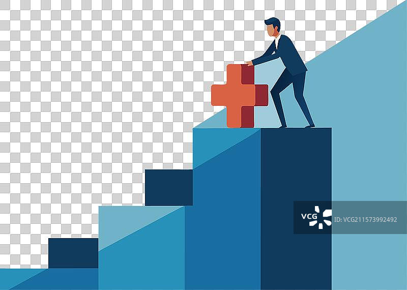 构建成功之路，一个男人站在周围图片素材