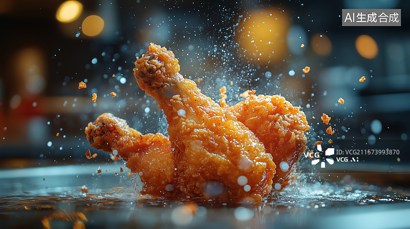 【AI数字艺术】炸鸡腿美食图片素材