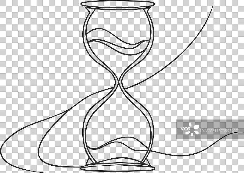沙漏一笔连画艺术图片素材