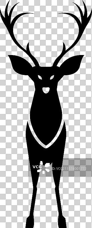 鹿的图标或标志设计，孤立的符号图片素材