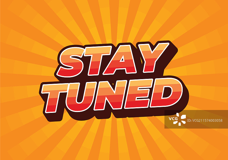 3D效果的“保持关注”文字，配有眼睛图案图片素材