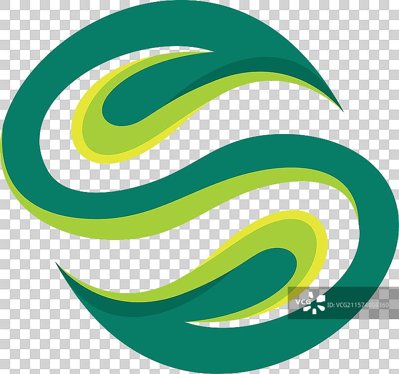 字母S叶子标志模板 S图标 自然图片素材