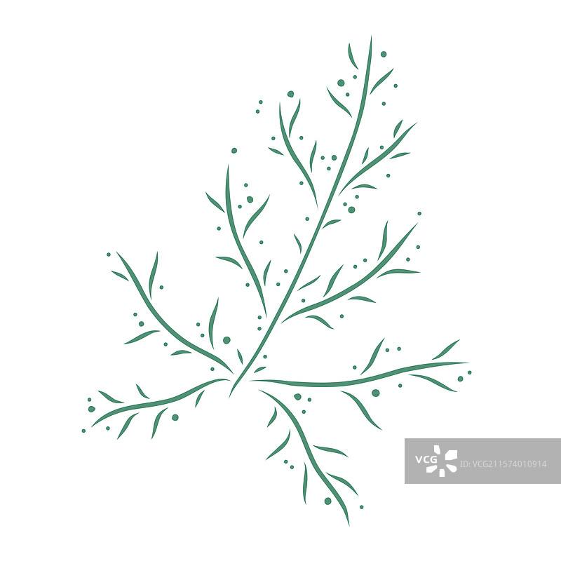 抽象装饰性树枝扁平风格图片素材