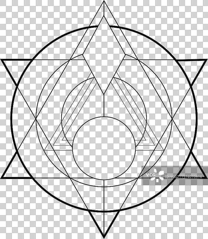 神奇的几何空白印刷图画图片素材
