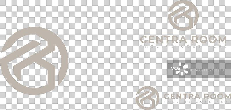 抽象的首字母圆形字母CR或RC标志图片素材