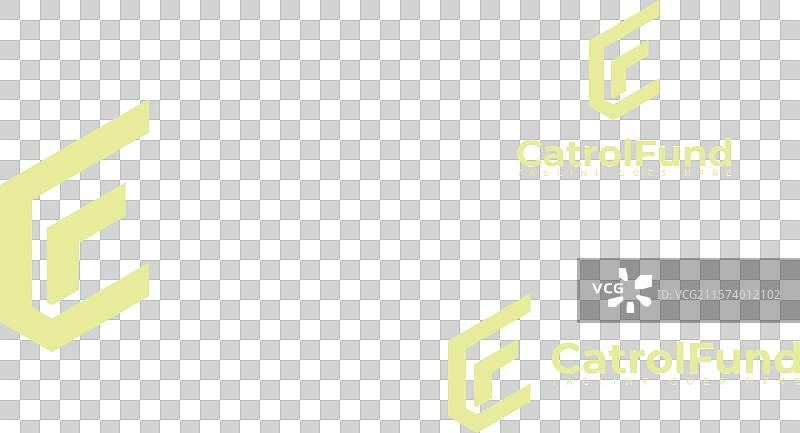 黄色的抽象首字母CF或FC标志图片素材
