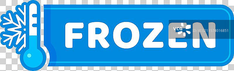 蓝色冰冻冷产品图标冰晶标签图片素材