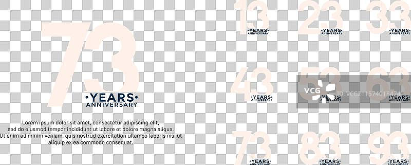 黑白色调的周年纪念logo风格合集图片素材