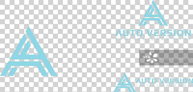 抽象的初始三角形字母av或va标志图片素材