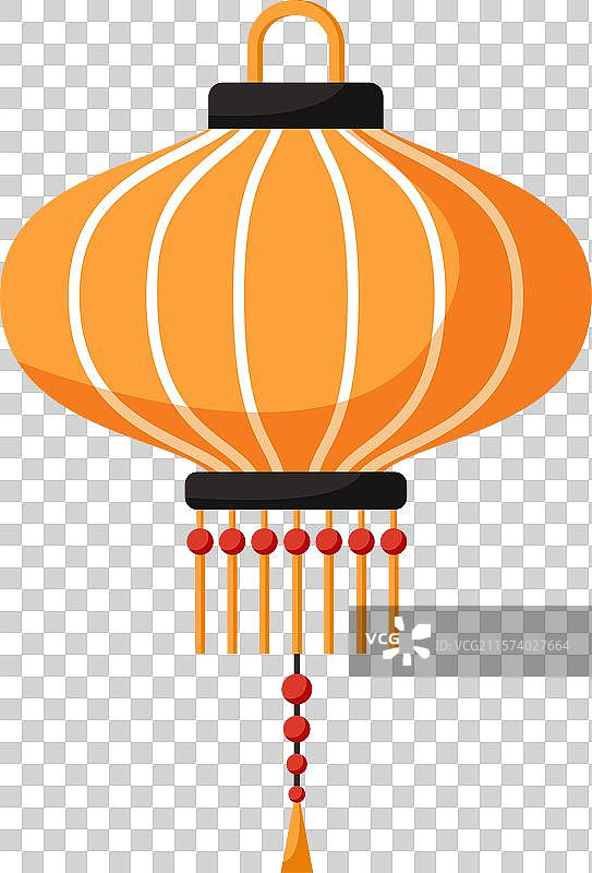 金色带白条纹的灯笼图片素材