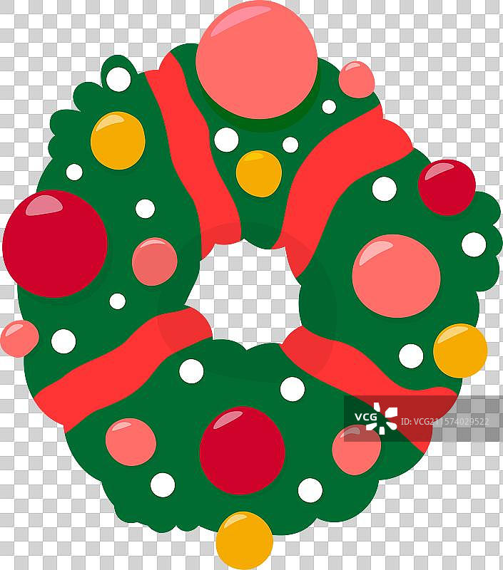 孤立的圣诞花环剪贴画图片素材