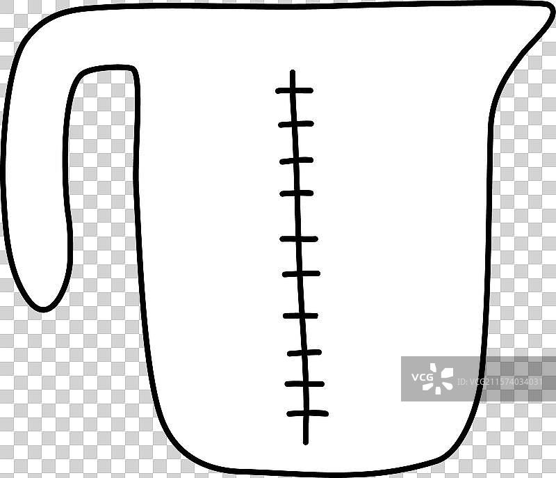 量杯涂鸦风格平面轮廓图片素材