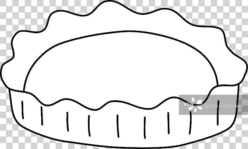 圆形蛋糕或派烘焙模具涂鸦风格图片素材
