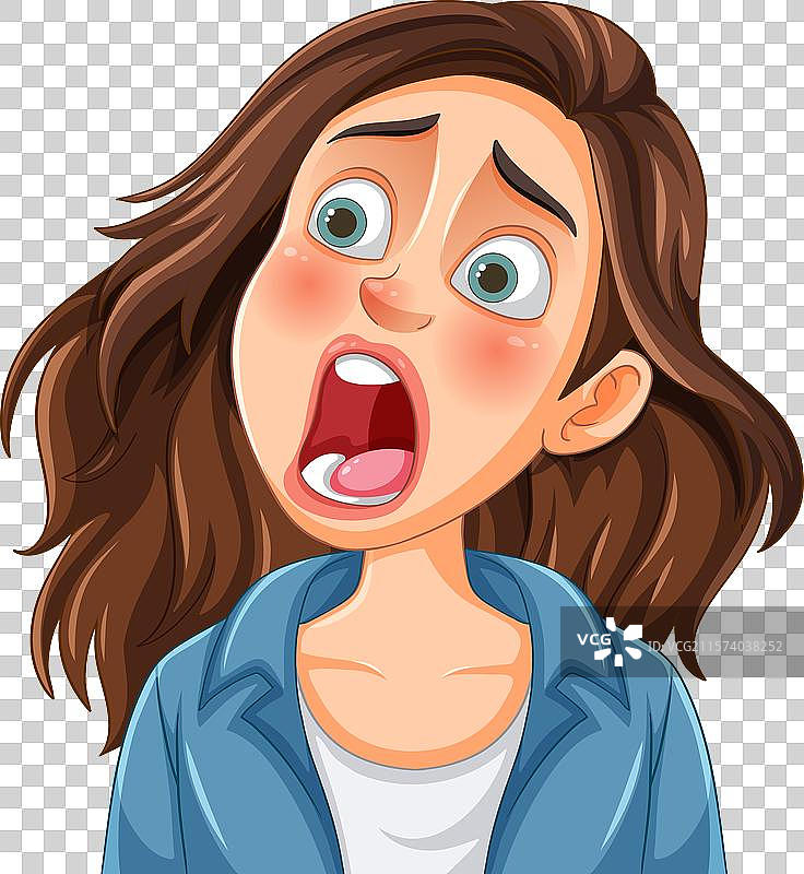 一位女性表达震惊的情绪图片素材