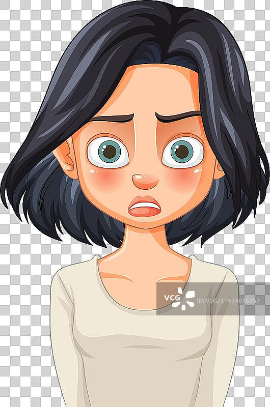 一位面露震惊表情的女性图片素材