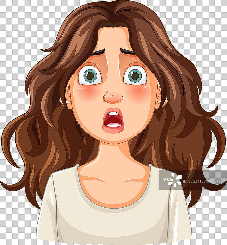 一位面露震惊表情的女性图片素材