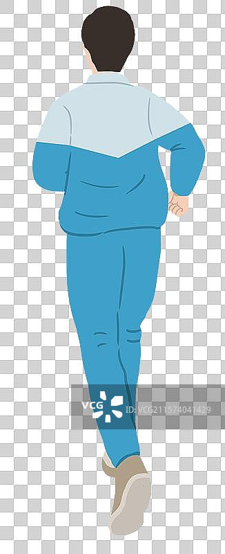 夏天夏季中学生高中生毕业季走出校门教学楼操场跑步庆祝欢乐校门口照相留念纪念背影背面插画图片素材