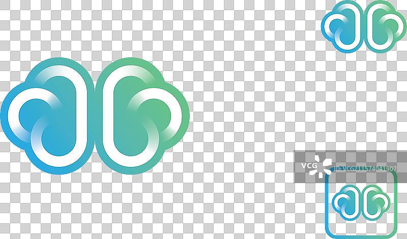 大脑logo设计模板图片素材