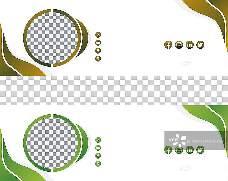 创意多彩的企业电子邮件签名设计图片素材