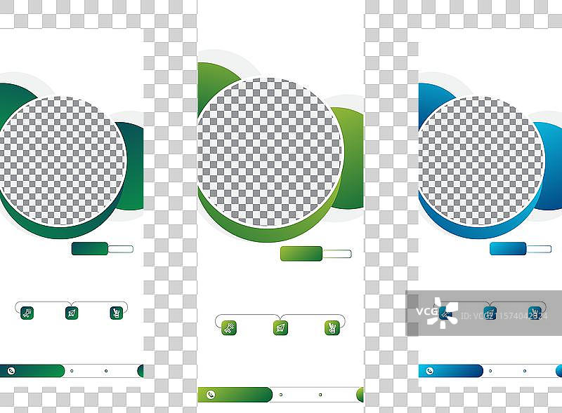 创意的卷轴横幅展示椭圆形状图片素材