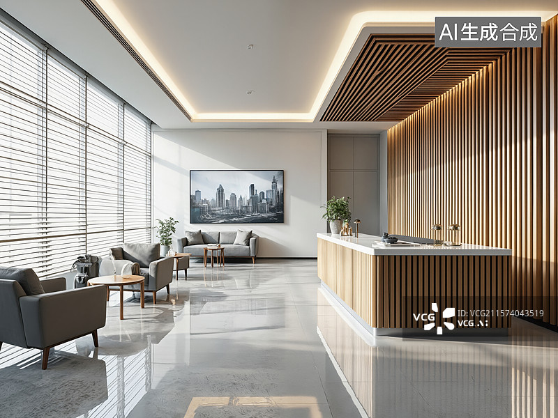 【AI数字艺术】现代简约办公室图片素材