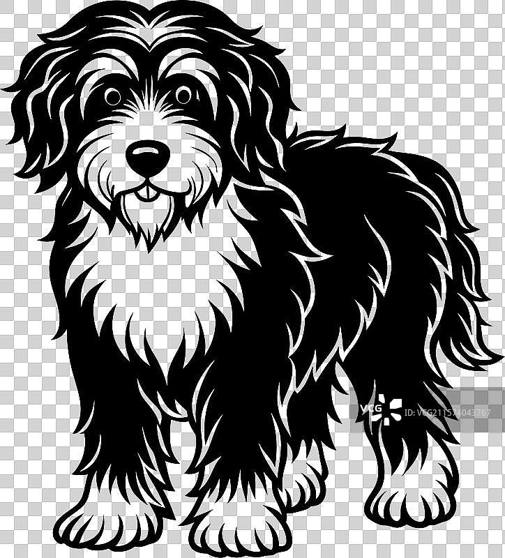 伯恩杜犬不同姿势的剪影设计图片素材