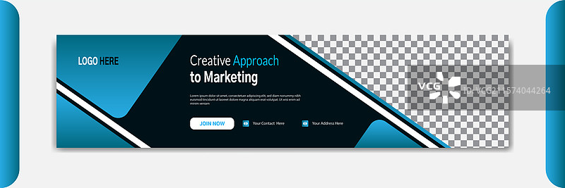 创意的LinkedIn封面营销方法图片素材