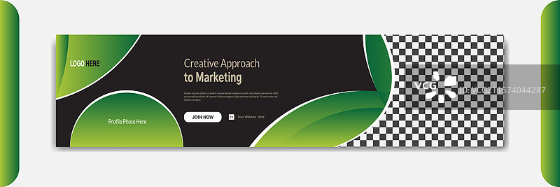 企业社交媒体横幅设计用于营销图片素材