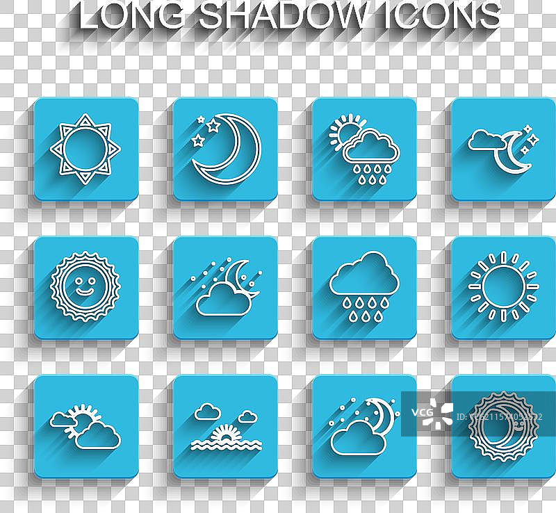 日落时分的阳光与云彩天气景象图片素材