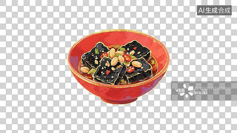 【AI数字艺术】长沙臭豆腐插画元素图片素材