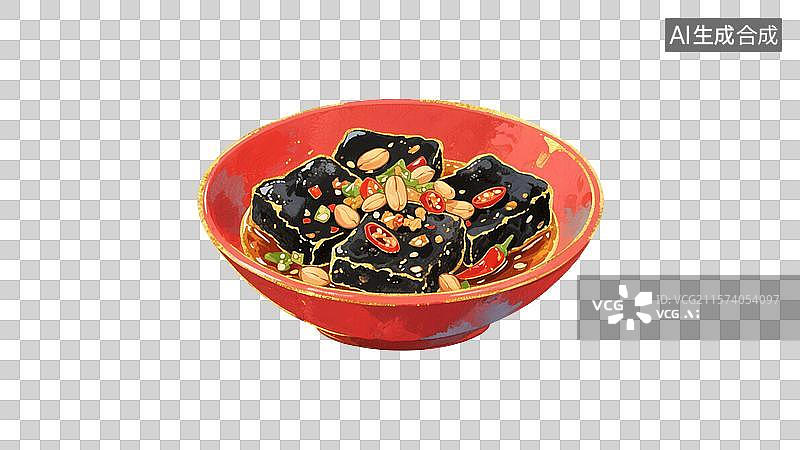 【AI数字艺术】长沙臭豆腐插画元素图片素材