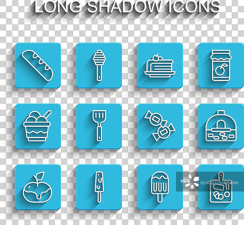 焦糖冰淇淋中的苹果线条图片素材