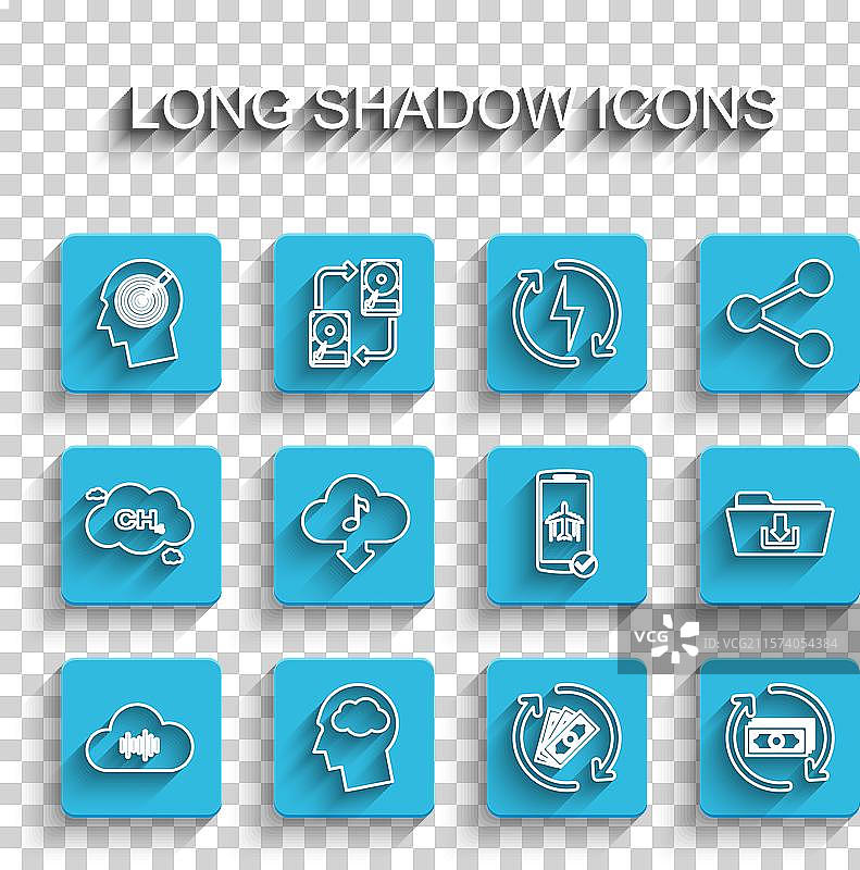 音乐流媒体服务的头部轮廓图片素材