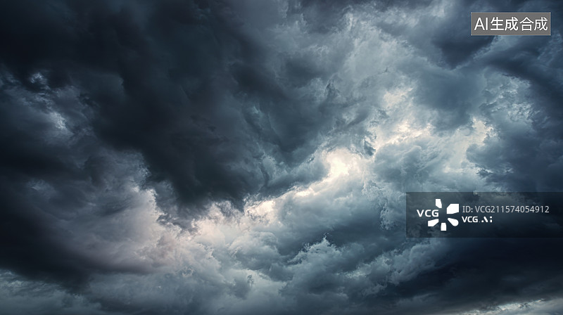 【AI数字艺术】乌云密布图片素材