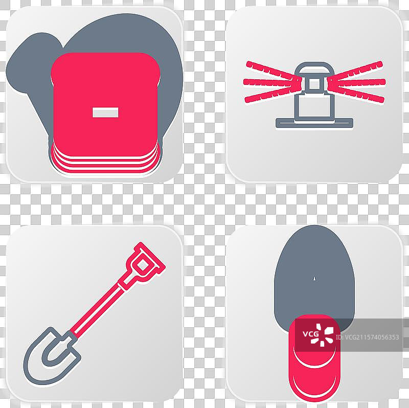 自动园艺铲、铲子或铲子工具套装图片素材