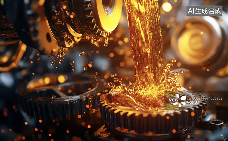 【AI数字艺术】机械齿轮的光芒图片素材