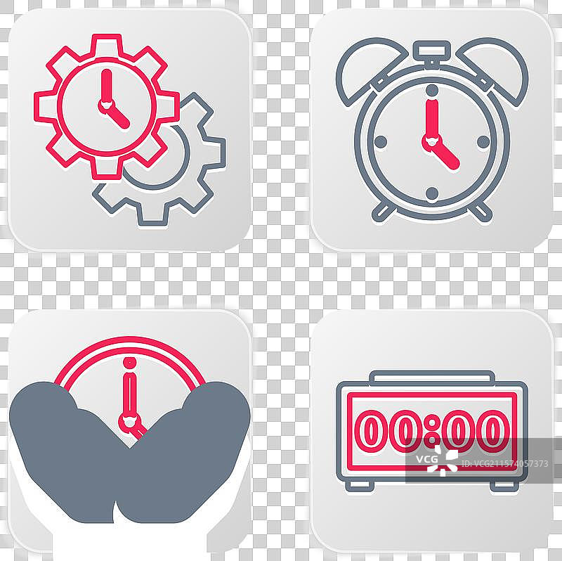 设置数字闹钟的闹铃和时间图片素材