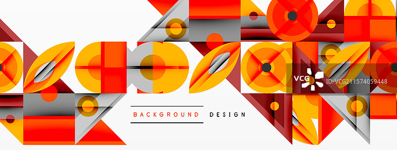 几何抽象构图与交错元素图片素材