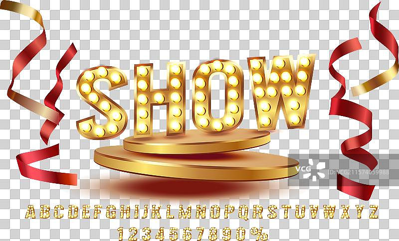 展示字体集合的字母和数字图片素材