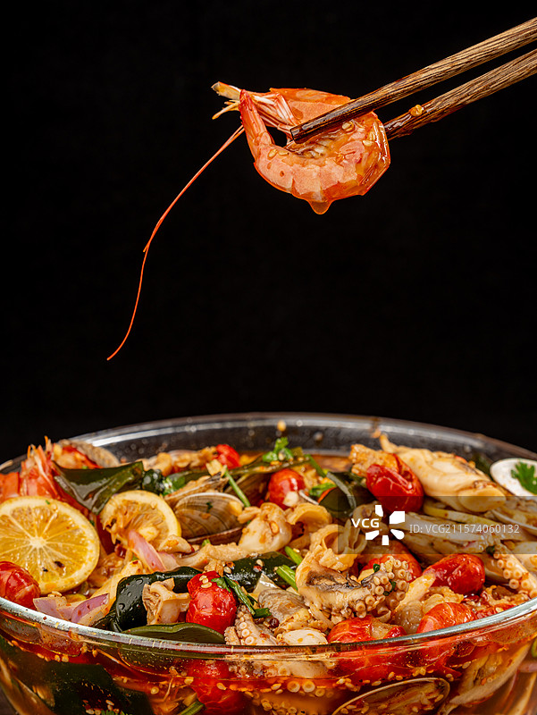 捞汁小海鲜图片素材