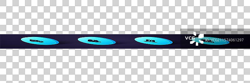 等距锁定的纸箱包装盒设置在上面图片素材