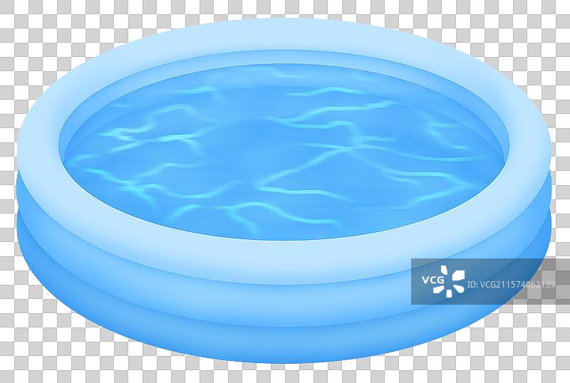 免扣元素夏天儿童小水池游泳池图片素材