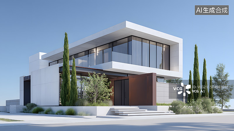 【AI数字艺术】现代美宅景图片素材