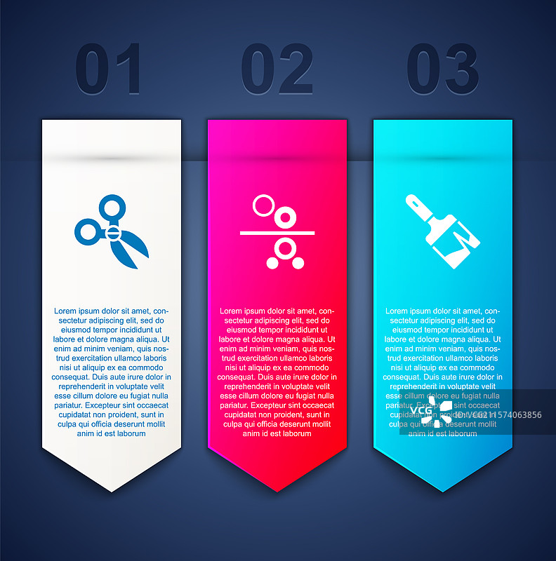 印刷机的剪刀、纸张和卷筒图片素材