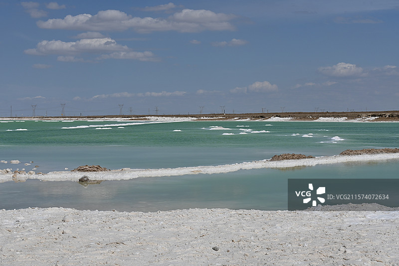 西北察尔汗盐湖图片素材