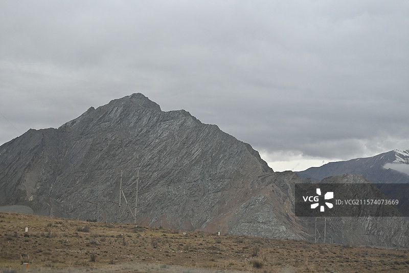 可可西里自然保护区和昆仑山图片素材