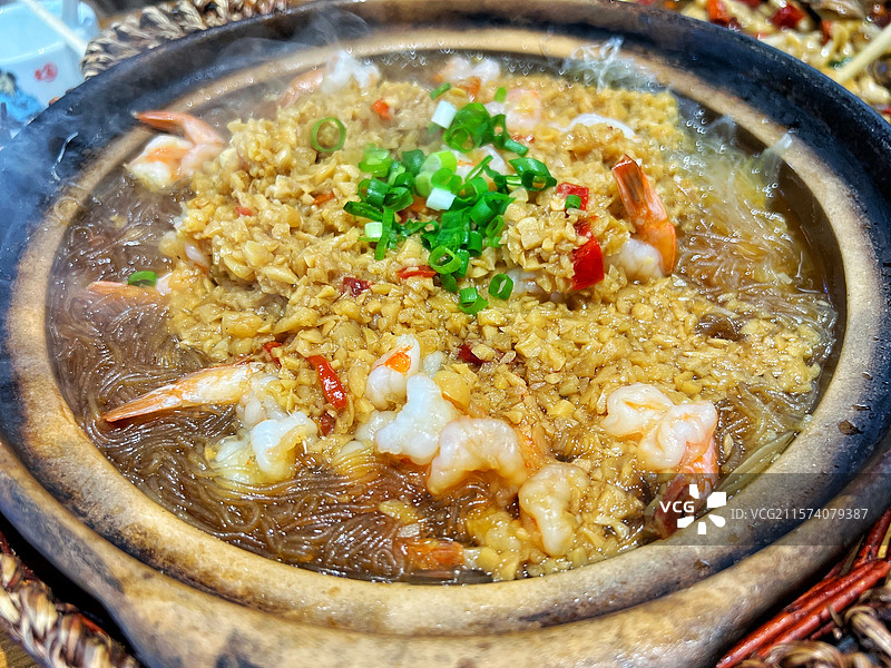 虾仁粉丝煲图片素材